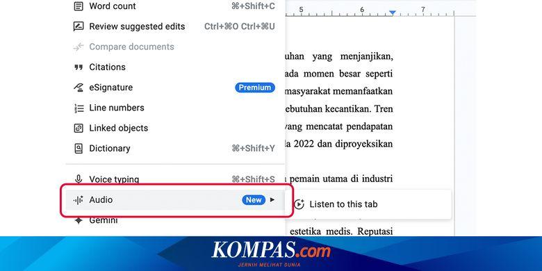 Sekarang Google Documents dapat mengubah teks menjadi audio, begitulah caranya